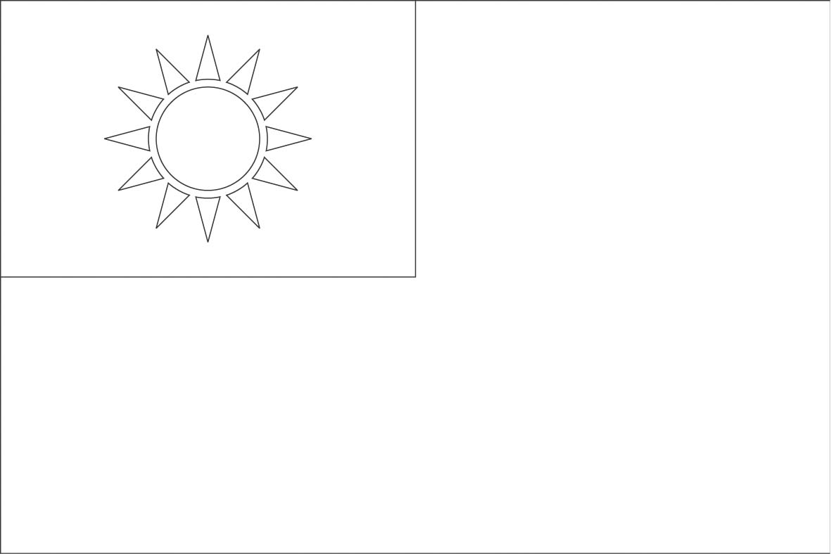 taiwan flag coloring pages - photo #2