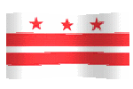 animated clip art Washington DC flag